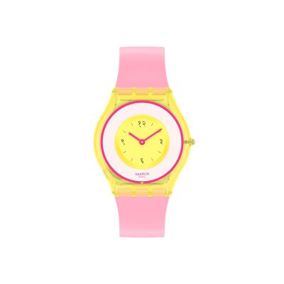 Swatch SS08Z101 Armband-Uhr India Rose 01 Analog Quarz Silikon-Band Ø 34 mm