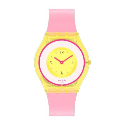 Swatch SS08Z101 Armband-Uhr India Rose 01 Analog Quarz Silikon-Band Ø 34 mm