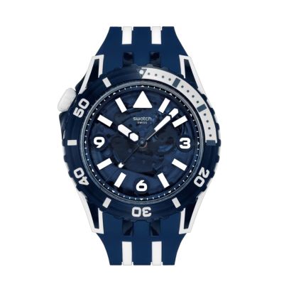 Swatch Armband-Uhr Sea Wasp Analog Quarz Silikon-Band SSCU09N100