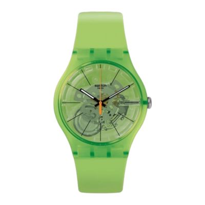 Swatch SUOG118 Armband-Uhr Kiwi Vibes Analog Quarz Silikon-Band Ø 41 mm