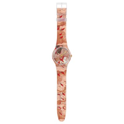 Swatch Armband-Uhr Riding The Clouds Analog Quarz Silikon-Band SUOZ369