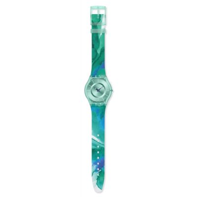 Swatch Armband-Uhr Paradise Mist Quarz Silikon-Band SS08G111