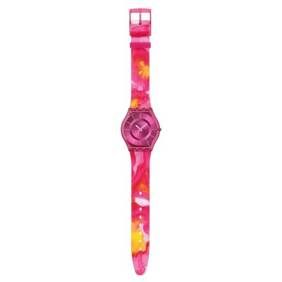 Swatch Armband-Uhr Paradise Petals Quarz Silikon-Band SS08P113