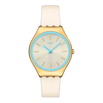 Swatch Armband-Uhr Coco Ho Blu Analog Quarz Silikon-Band SYXG127