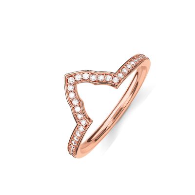 Thomas Sabo TR2070-416-14 Ring Damen Tempelspitze Sterling-Silber Rosé Vergoldet