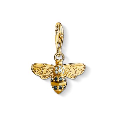 Thomas Sabo 1449-414-39 Charm-Anhänger Biene Sterling-Silber Vergoldet
