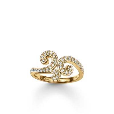 Thomas Sabo TR1953-414 Ring Damen Arabeske Silber Vorgoldet Gr. 52