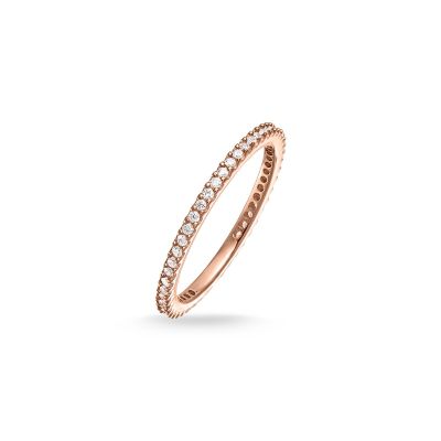 Thomas Sabo TR1980-416-14 Eternityring Damen Pavé Sterling-Silber Rosé Vergoldet