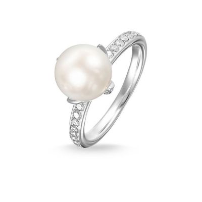 Thomas Sabo TR2054-167-14 Perlen-Ring Damen Sterling-Silber Gr. 52