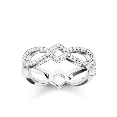 Thomas Sabo TR2085-051-14 Eternity-Ring Damen Love Knot Silber Gr. 54