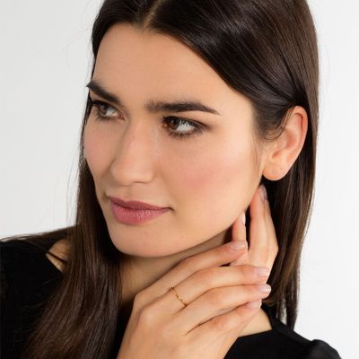 Thomas Sabo TR2123-413-12 Ring Damen Klassik Eleganz Silber Gelbgold Vergoldet