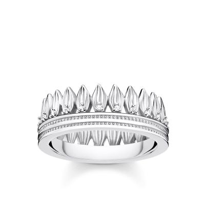 Thomas Sabo TR2282-051-14 Ring Damen Krone Blätter Silber Gr. 56