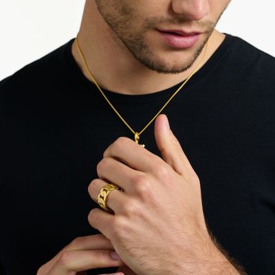 Thomas Sabo TR2328-413-39 Kettenring Herren Glieder Silber Gold