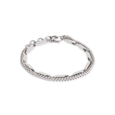 Coeur de Lion Armband Twisted Layers Edelstahl Silber-Ton 0801/30-1700