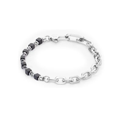Coeur de Lion Armband Cubes Fusion Link Chain Edelstahl 0909/30-1300