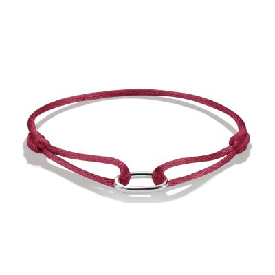 Thomas Sabo Charm-Armband Damen Connect Textil Rot Silber C1210-001-50