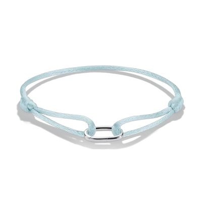 Thomas Sabo Charm-Armband Connect Textil Türkis Silber C1210-001-17