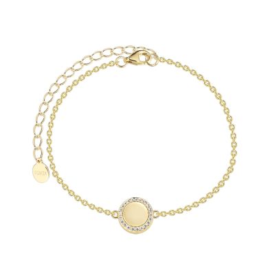 Xenox Armband Damen Classic Circle Zirkonia Silber Vergoldet XS10079G
