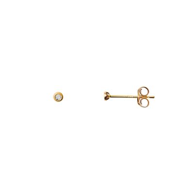 Xenox XG14K4042G Ohrstecker Ohrringe Fine Zarge Zirkonia Gelbgold 585/-