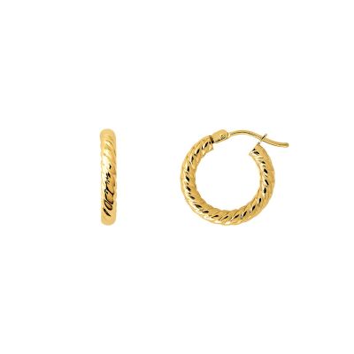 Xenox Creolen Damen Fine Basic 585er Gelbgold 10 mm XG14K6026G