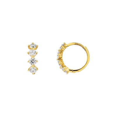 Xenox Ohrringe Damen Fine Krappe Zirkonia 375er Gelbgold XG9K6042G