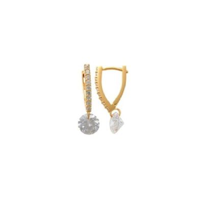 Xenox Ohrringe Creolen Fine Charm Zirkonia 585er Gelbgold XG14K6052G