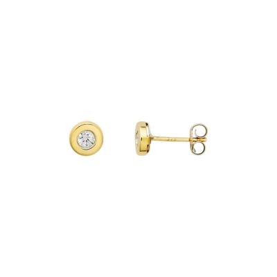 Xenox Ohrstecker Damen Fine Zirkonia 375er Gelbgold XG9K6087G