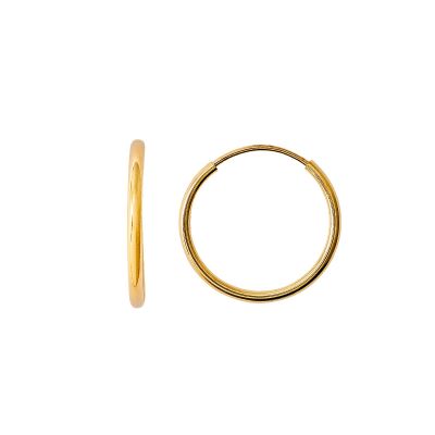 Xenox Creolen Ohrringe Damen Fine Basic 375 Gelbgold 14 mm XG9K6001G 