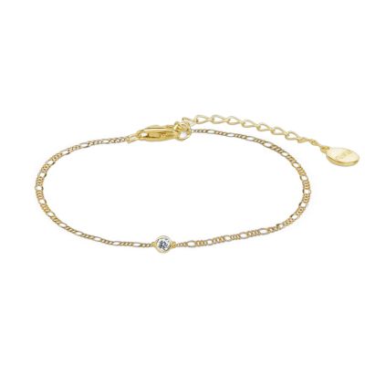 Xenox Armband Damen Zarge Zirkonia Silber 18k Vergoldet XS10085G