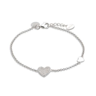 Xenox XS2783 Armband Damen Love Story Herz Zirkonia Sterling-Silber 