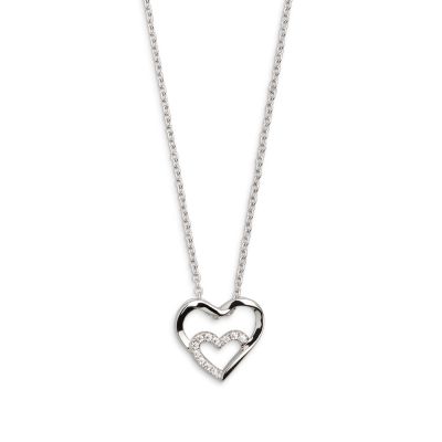 Xenox XS2794 Kette mit Anhänger Damen Herz Love Story Silber 45 cm