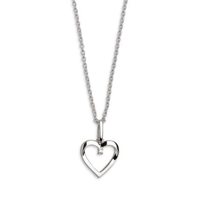 Xenox XS2795 Kette mit Anhänger Damen Herz Love Story Silber 45 cm