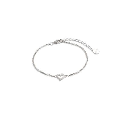 Xenox XS3413N Armband Damen Love Story Herz Zirkonia Silber 