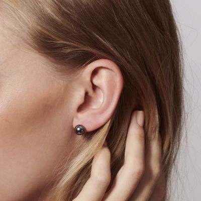 Xenox XS5190 Ohrringe Ohrstecker Damen Perl Dreams Silber Schwarz Ø 8 mm