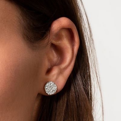 Xenox Ohrstecker Damen Classic Circle Zirkonia Sterlingsilber XS6094