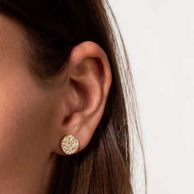 Xenox Ohrstecker Damen Classic Circle Zirkonia Vergoldet XS6094G