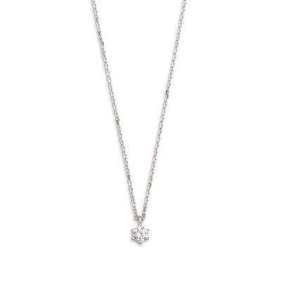 Xenox XS7380 Halskette mit Anhänger Damen Silver Circle Zirkonia Silber 45 cm