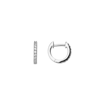 Xenox Creolen Ohrringe Damen Zirkonia Sterlingsilber 11,5 mm XS8662
