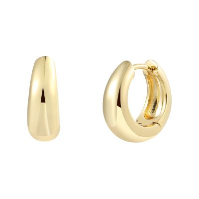 Xenox Creolen Ohrringe Damen Dome Medium Silber Vergoldet XS10371G