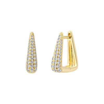 Xenox Creolen Ohrringe Damen Trilogy Zirkonia Vergoldet XS91841G