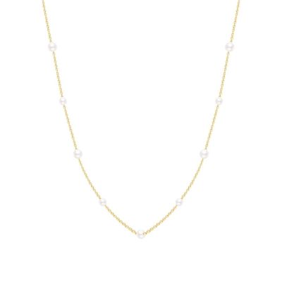 Xenox Halskette Damen Pearl Sea Silber 18k Vergoldet 45 cm XS91925G