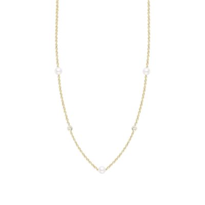 Xenox Halskette Damen Pearl Sea Sterlingsilber 18k Vergoldet XS91931G