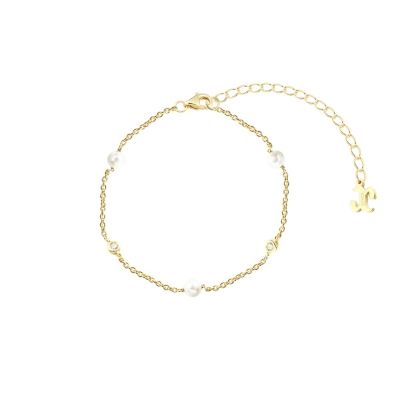 Xenox Armband Damen Pearl Sea Sterlingsilber 18k Vergoldet XS91933G