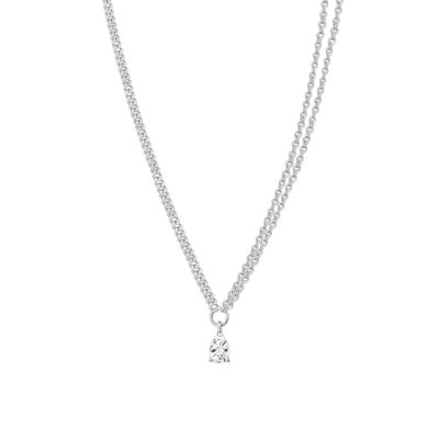 Xenox Halskette mit Anhänger Damen Sundown Zirkonia Silber XS91992