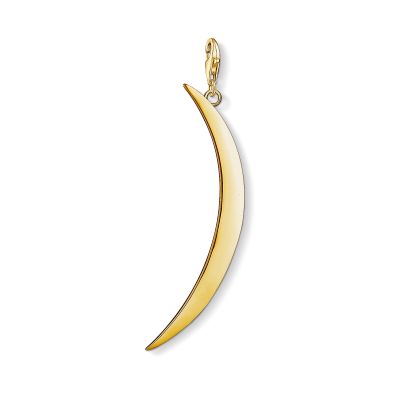 Thomas Sabo Y0004-413-39 Charm-Anhänger Mond Gold-Ton Silber