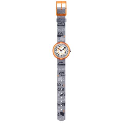 Flik Flak FBNP159 Jungen-Uhr Dig It Analog Quarz mit Textil-Armband Ø 31,85 mm
