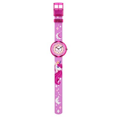 Flik Flak FBNP195 Mädchen-Uhr Dreaming Unicorn Analog Quarz Textil-Band Ø 31,85 mm