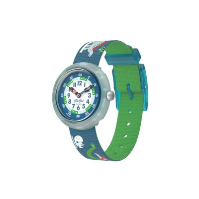 Flik Flak Kinder-Uhr Living History Analog Quarz Textil-Band FBNP229