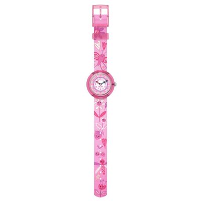 Flik Flak Mädchen-Uhr Happy Meadow Analog Quarz Textil-Band FBNP239