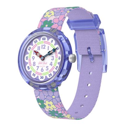 Flik Flak Mädchen-Uhr Flower Fields Analog Quarz Textil-Band FBNP240